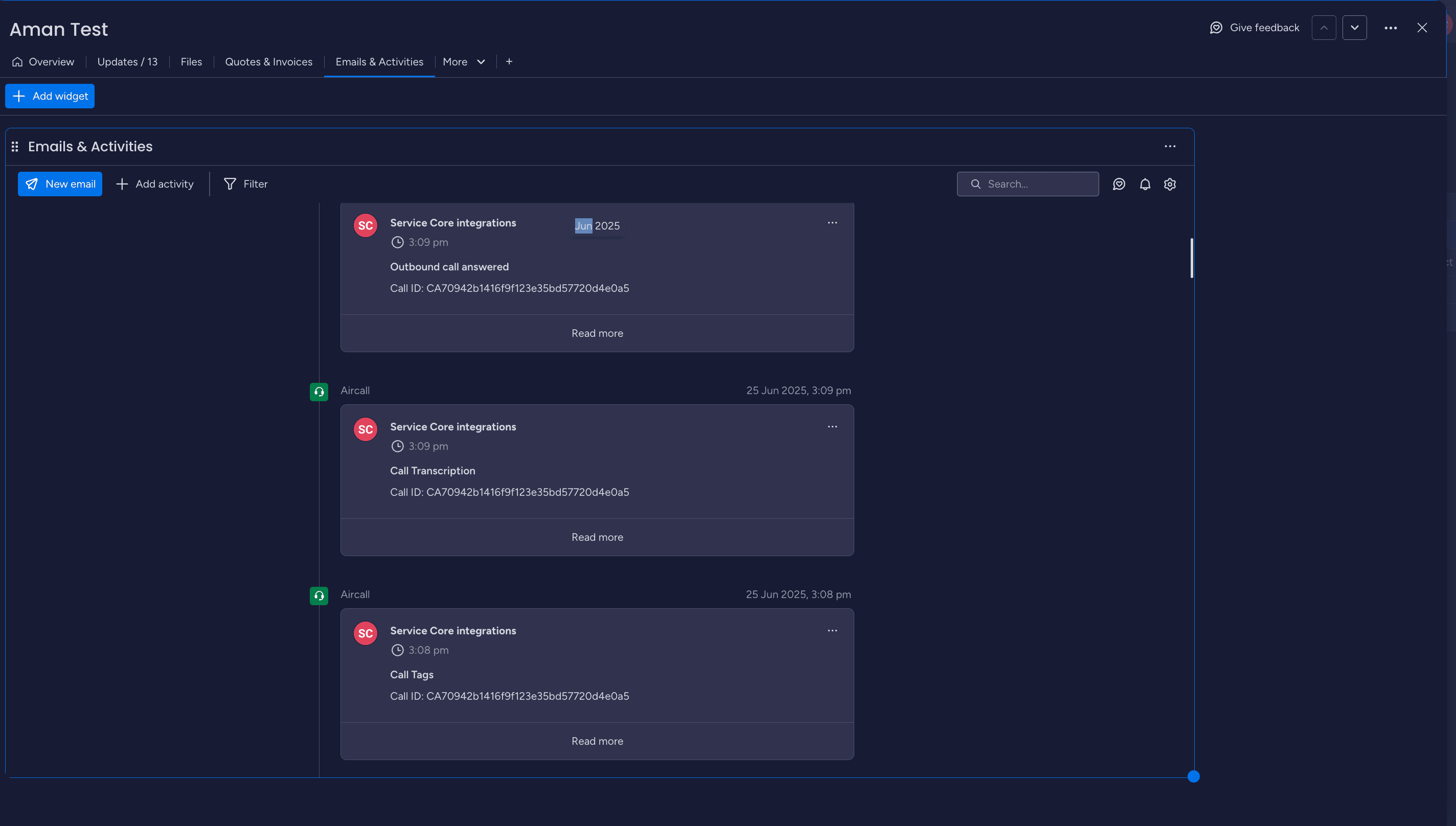 Email & Activities section of the contact.png