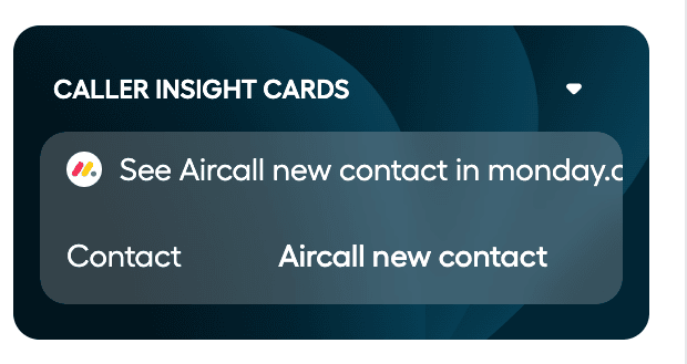 Caller insight card with a contact info.png