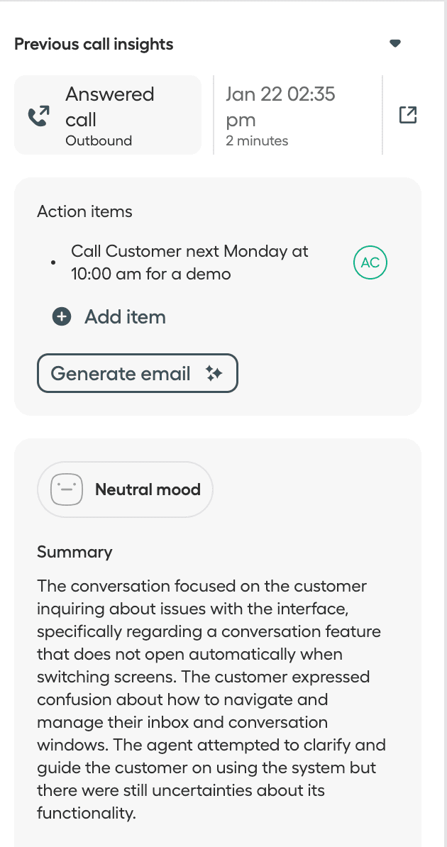 Image showing where to find the generate email button