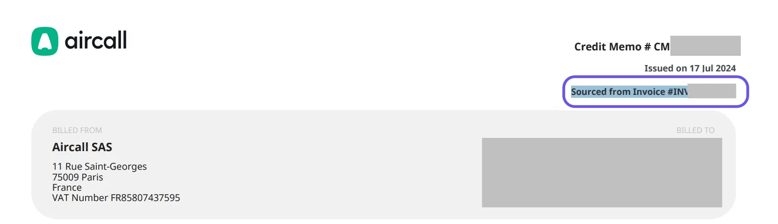 Example of the credit memo create by Aircall.png