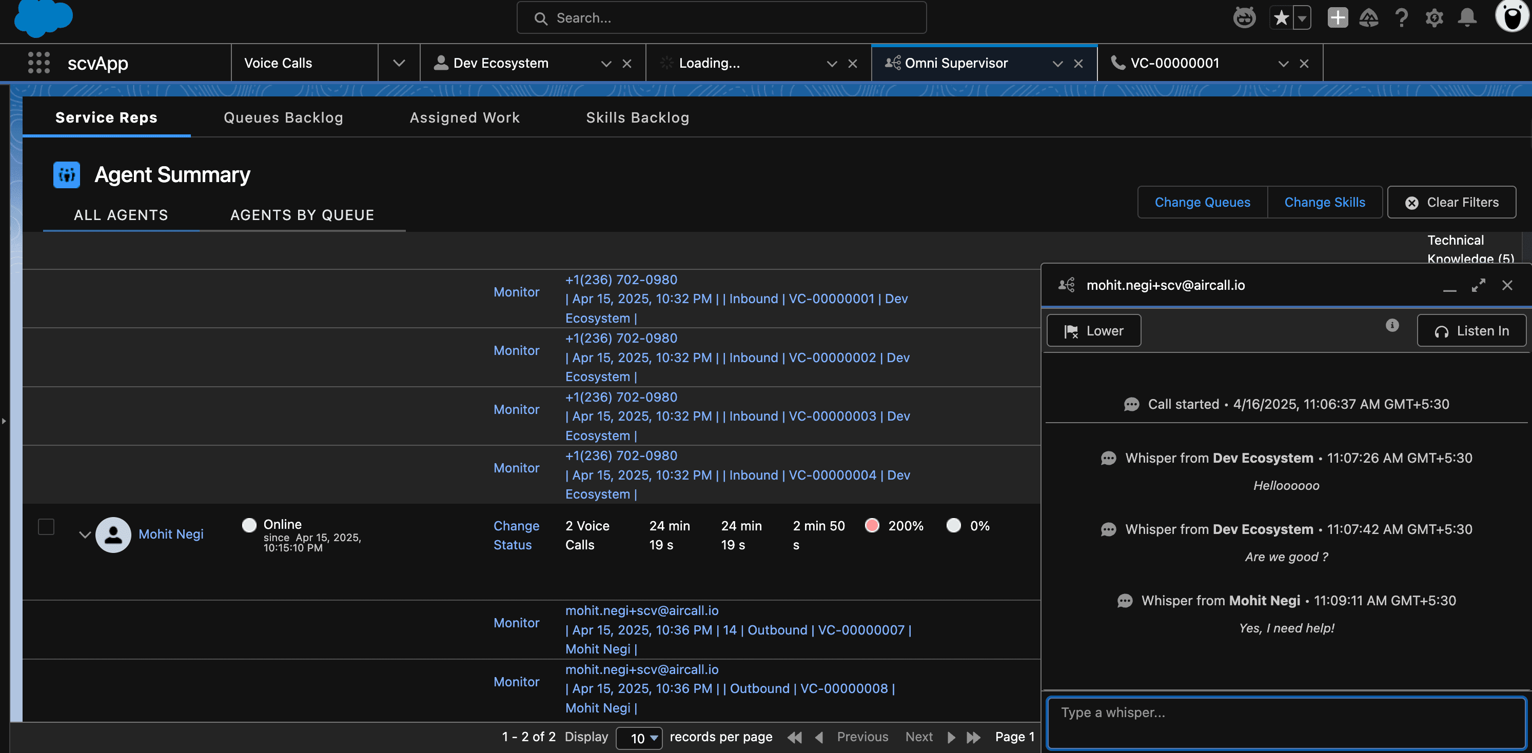 Salesforce SCV Interface showing Supervisor whisper option.png
