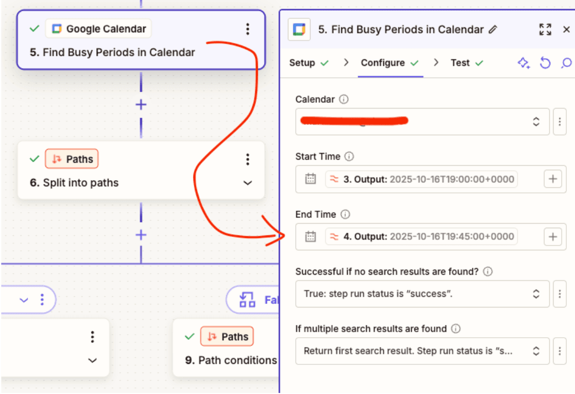 Google Calendar action finding busy periods using start and end times..png