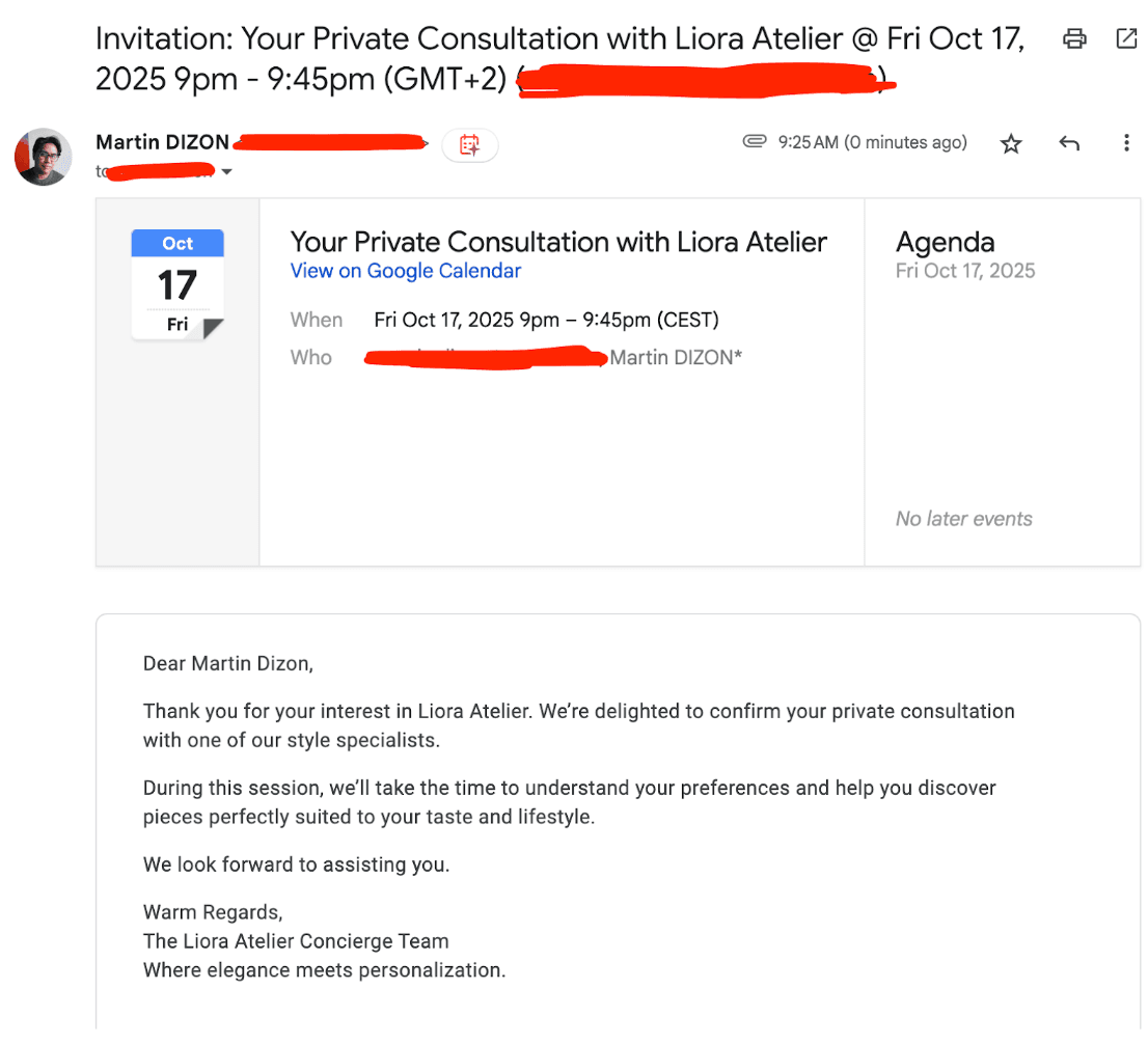 Email confirmation for scheduled consultation with Liora Atelier.png