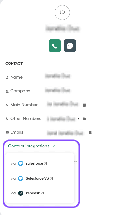  Contact via CRM syncronization