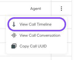 Image showing the View Call Timeline option in call history