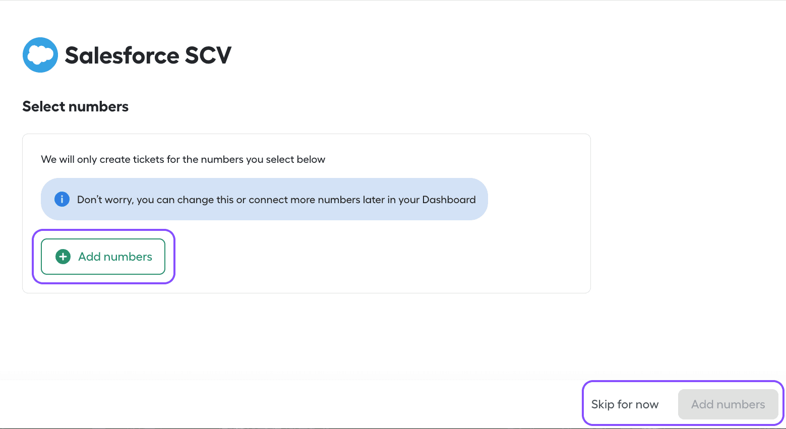 Image showing Select numbers section