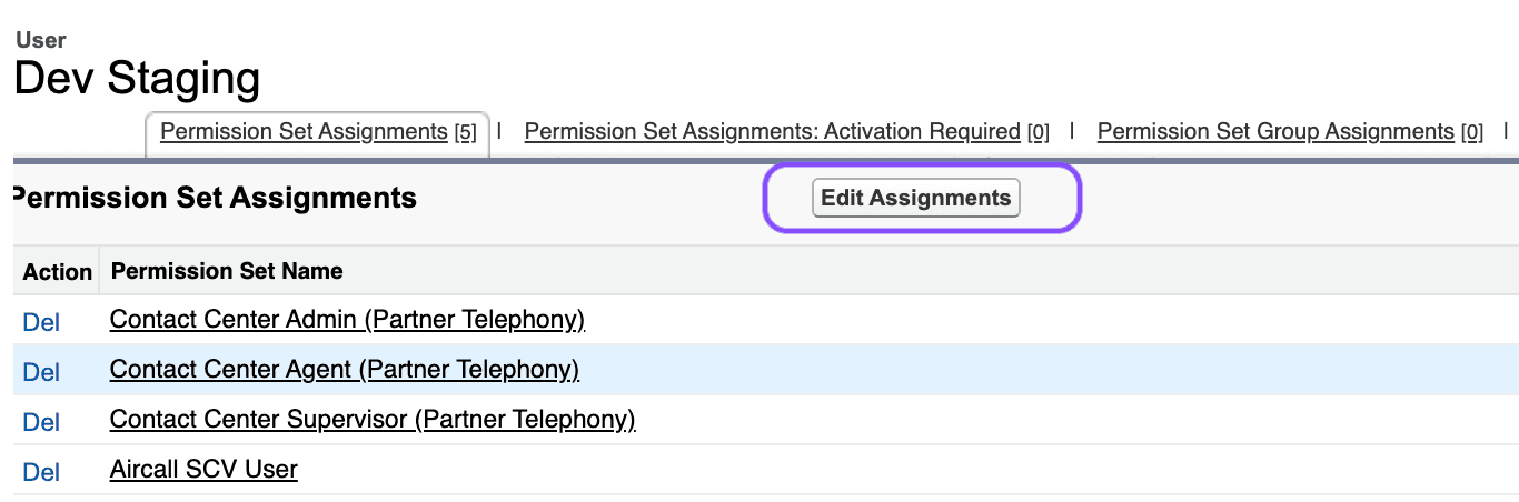 Image showing the edit assignments button