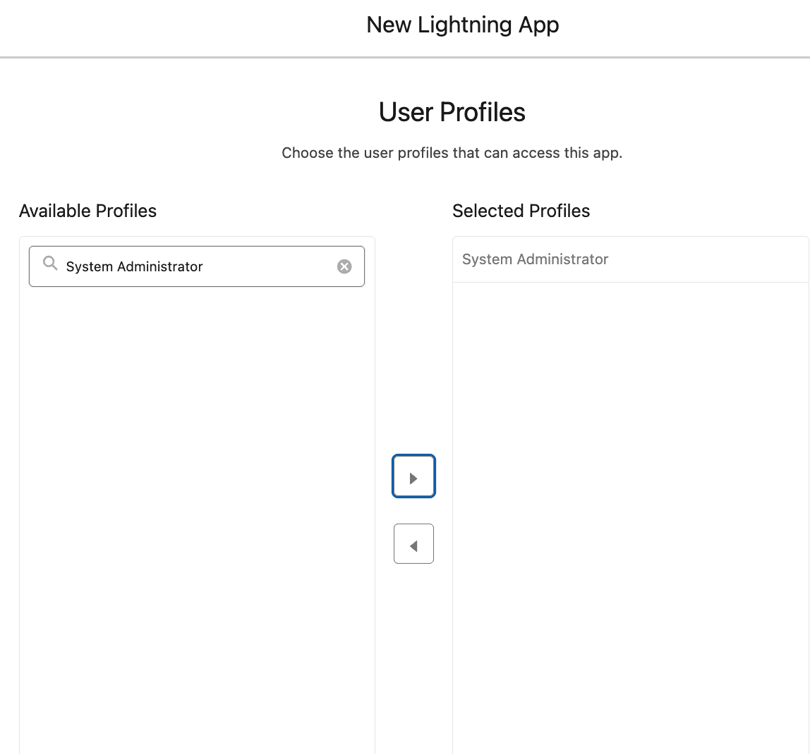 Image showing how to add system administrator to selected profiles