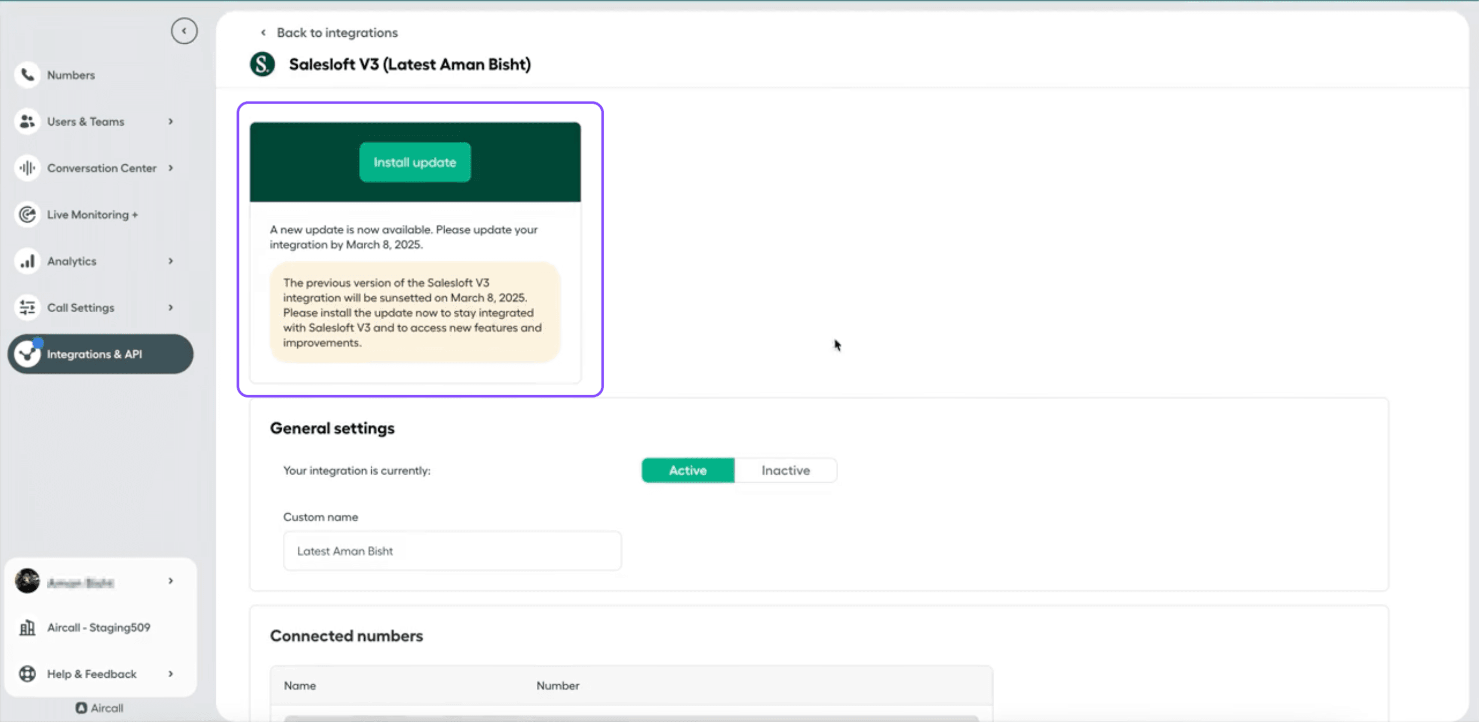 Image showing install update button