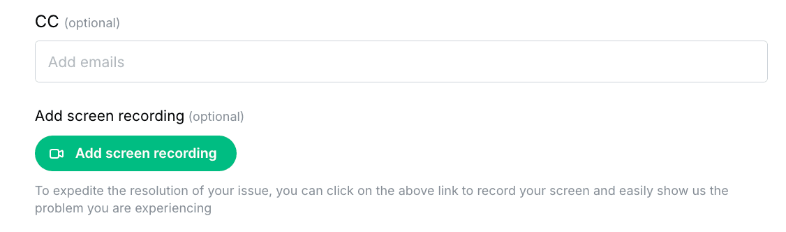 Zendesk ticket view with “Add screen recording” button to record and share an issue..png