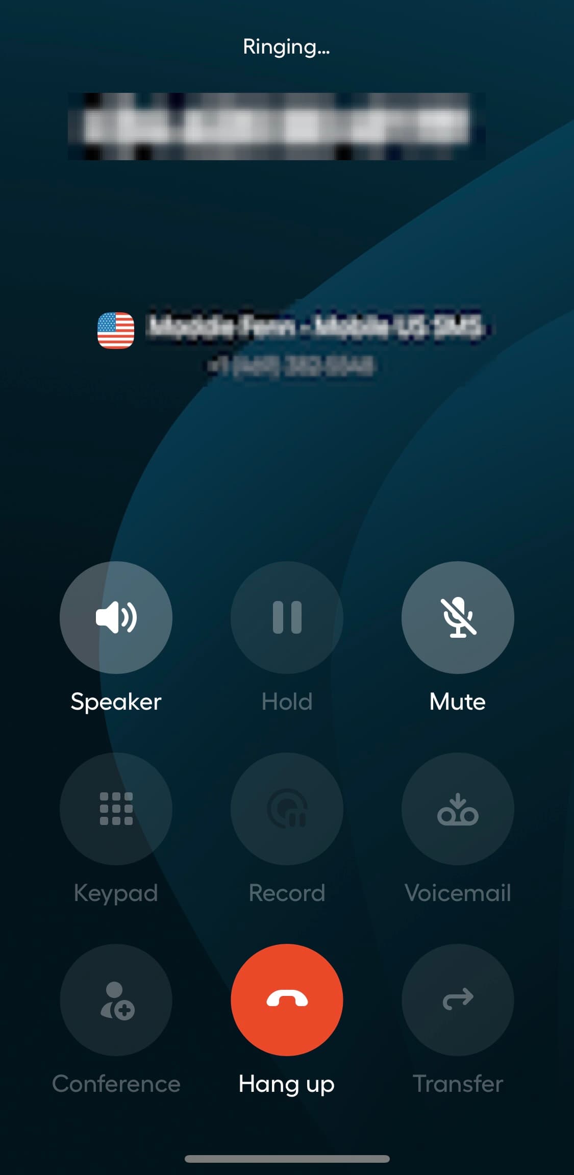 Image showing in-call view