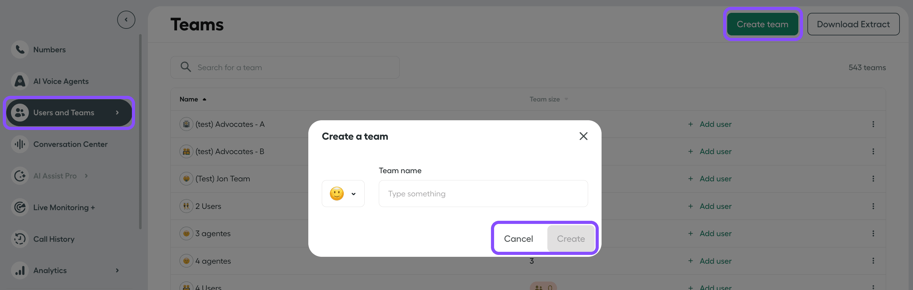 Image showing how to create a team