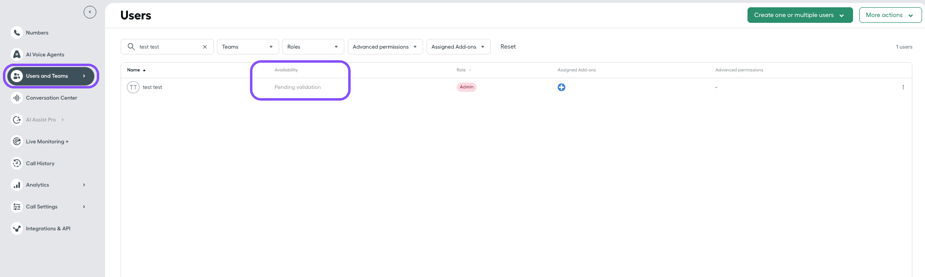 Image showing pending validation status