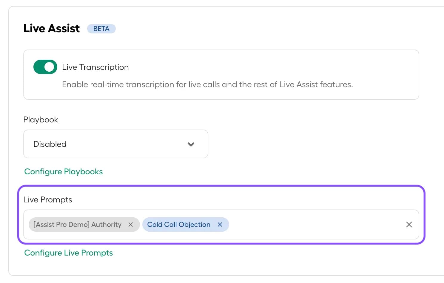 Image showing where to assign prompts
