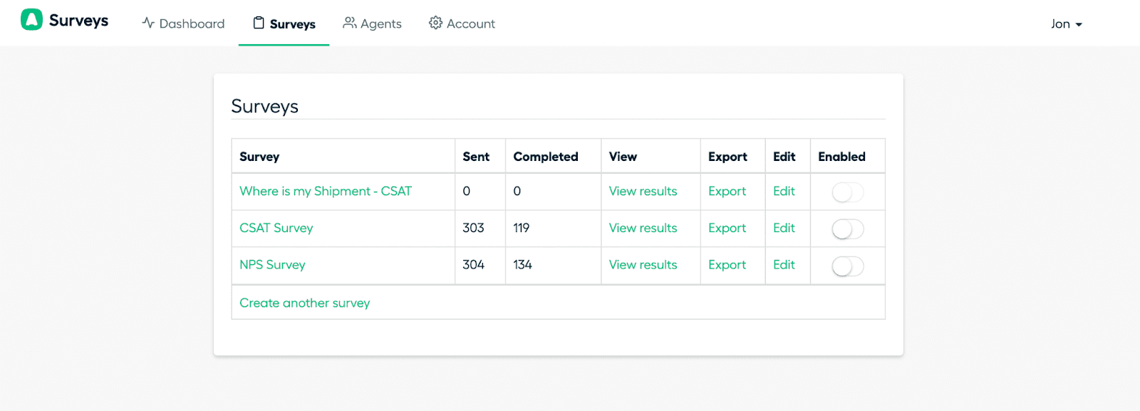 Image showing example of survey volumes