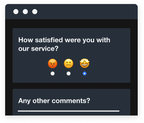 Visual example of a question in the Aircall Survey