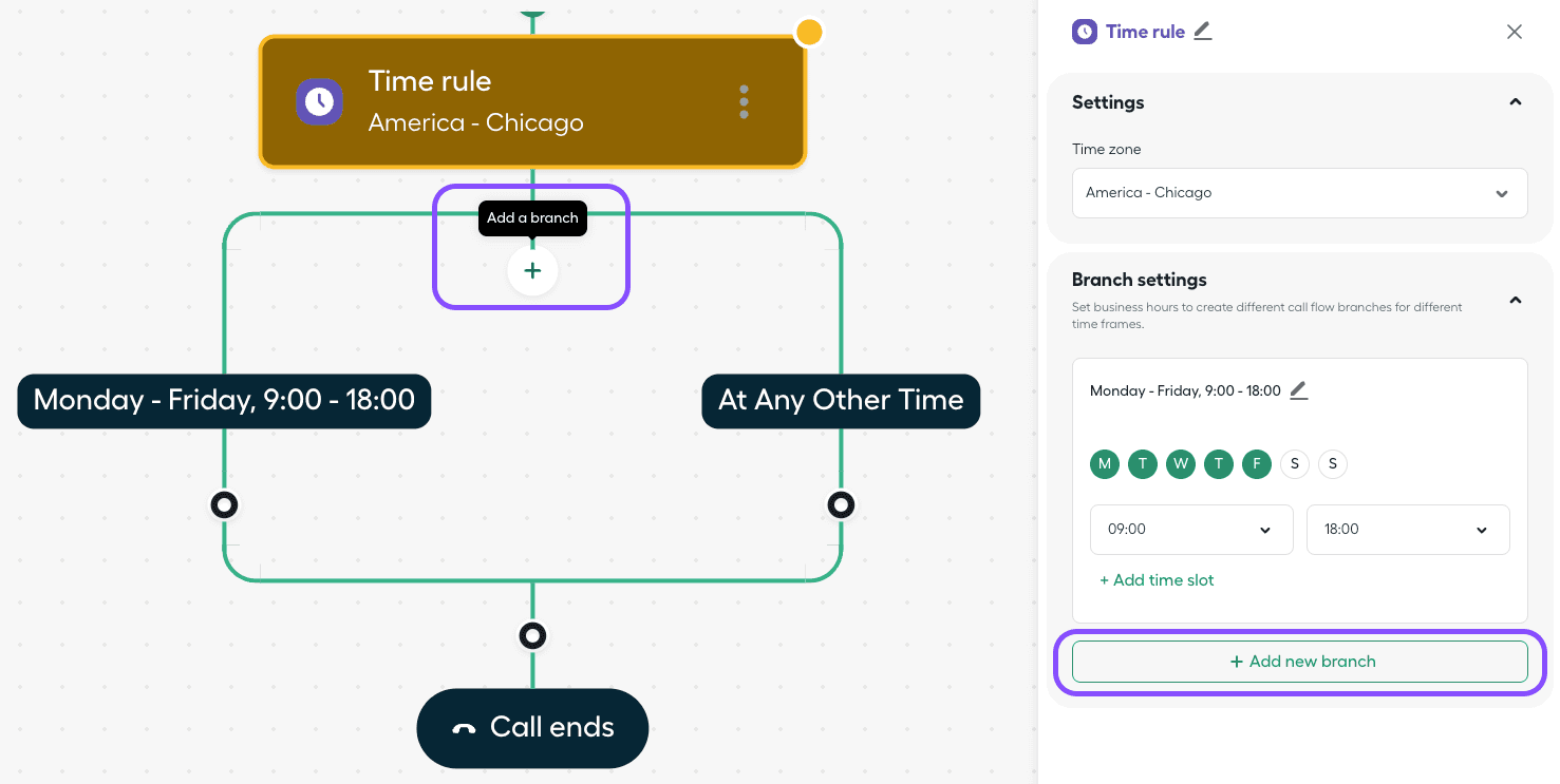 Image showing how to add a new branch