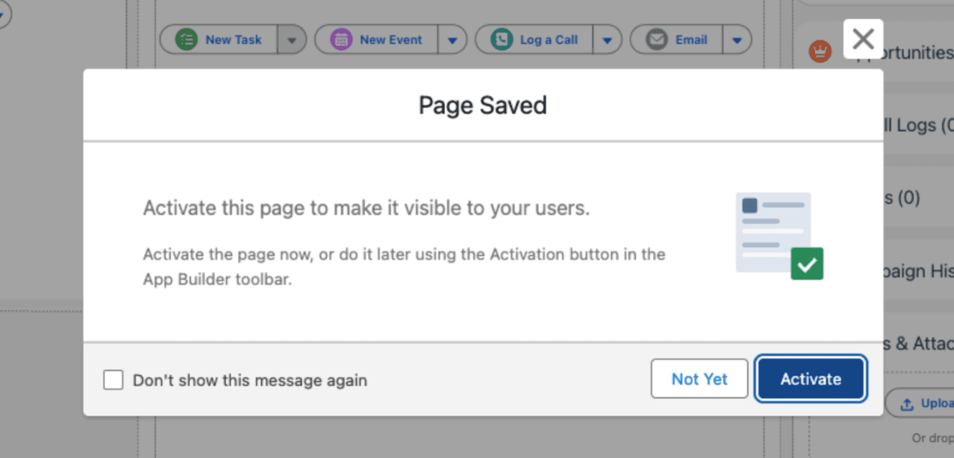 Image showing page saved window
