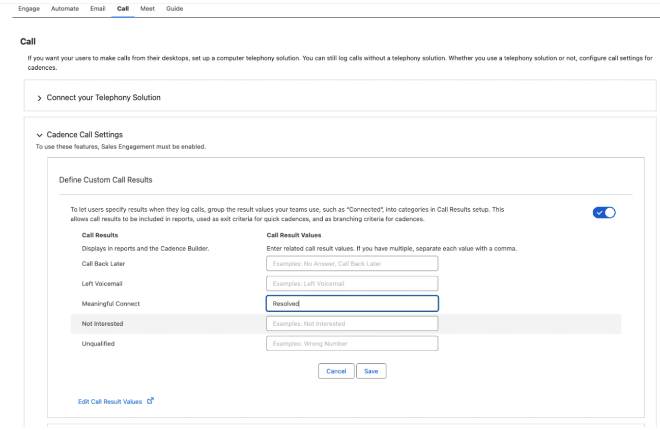 Image showing the call tab
