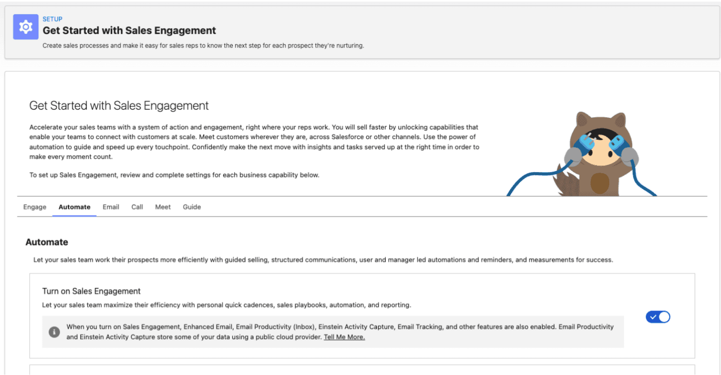 Image showing the automate tab