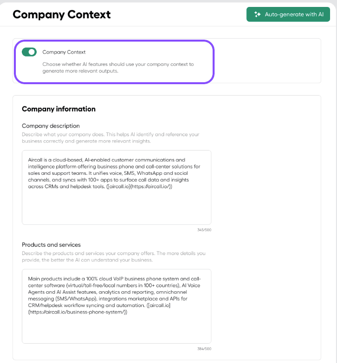 image showing the toggle and the information to check