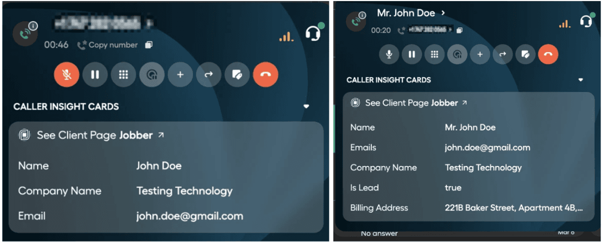 Image showing fields in call