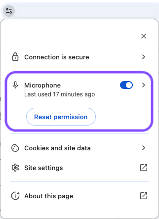 microphone toggle on