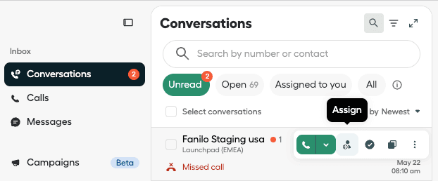 image showing assign button
