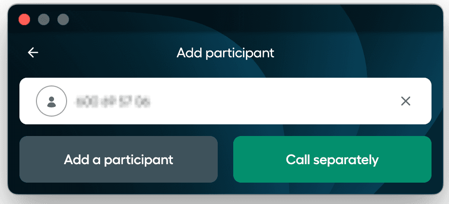 Image showing Call separately button