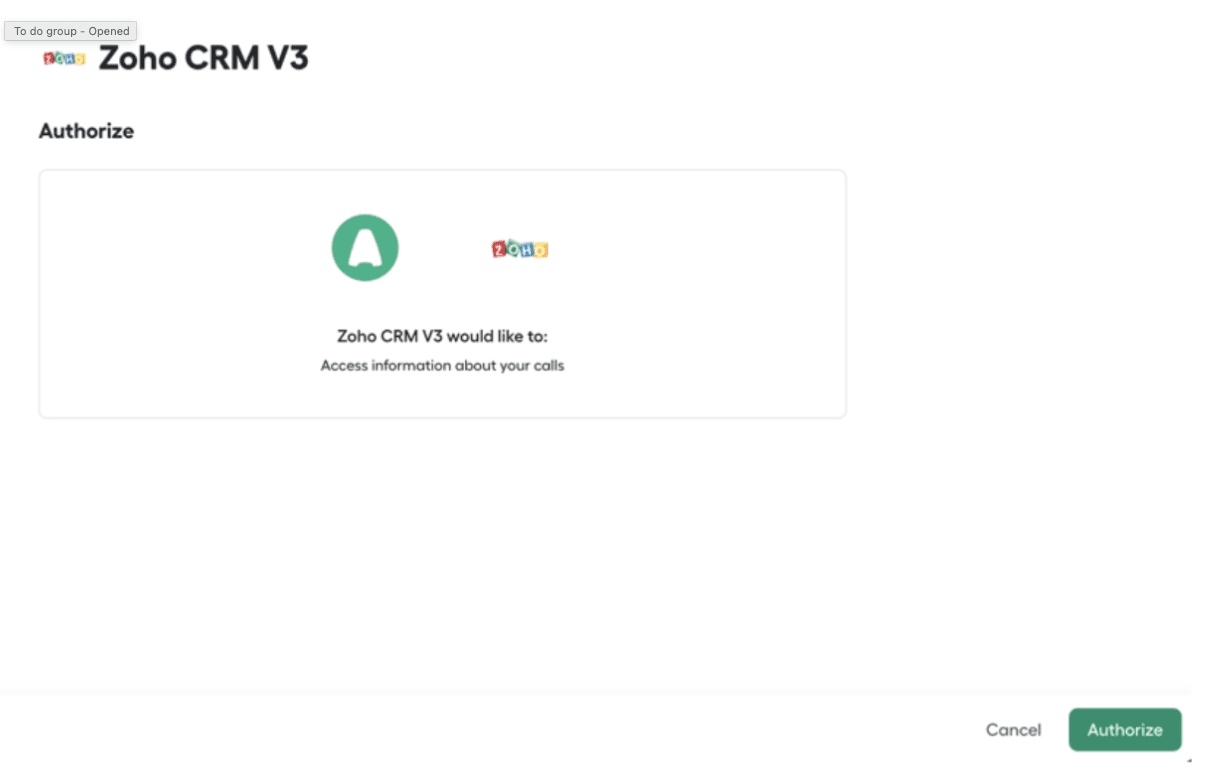 Image showing authorize button