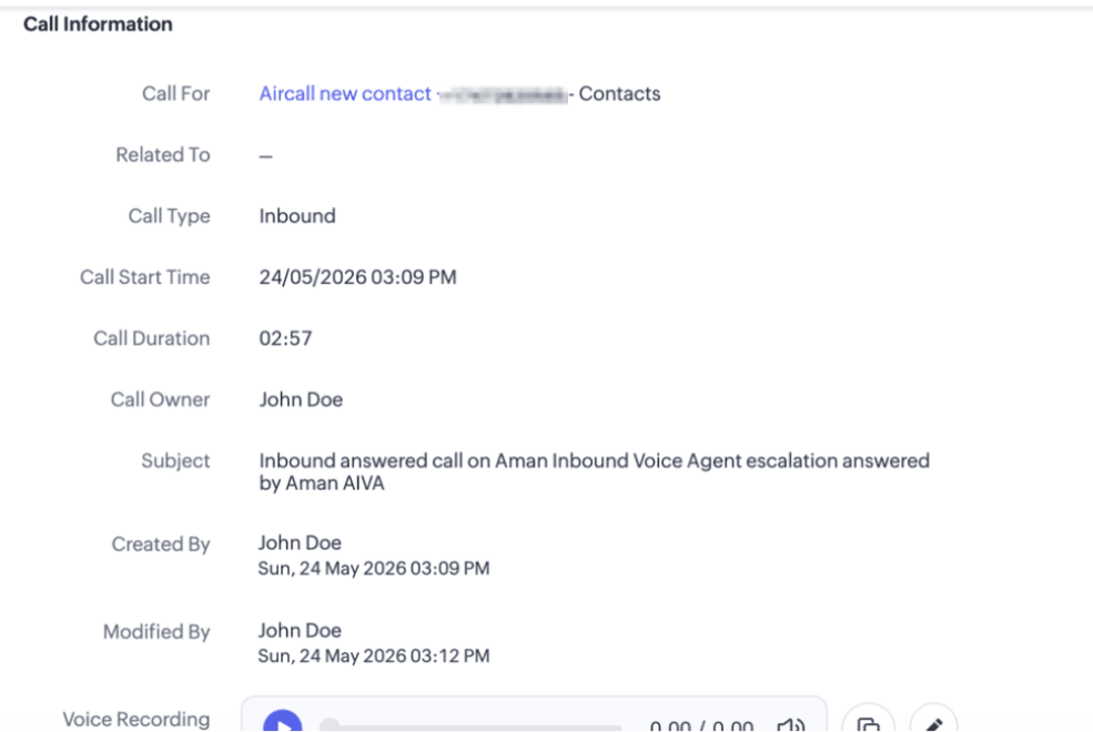 answered transfer