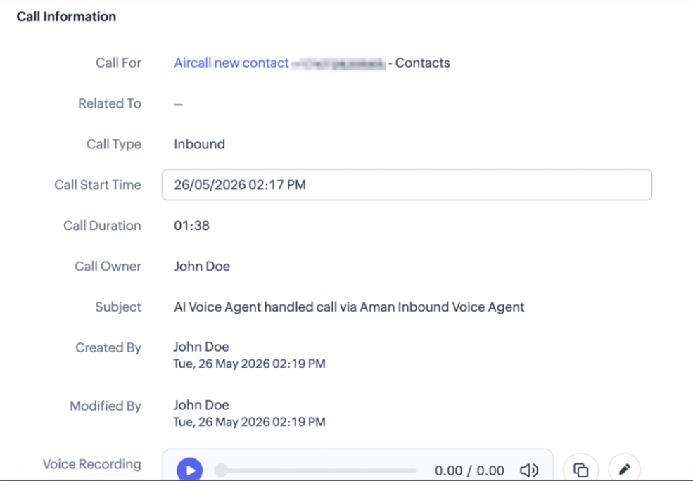 Voice agent view
