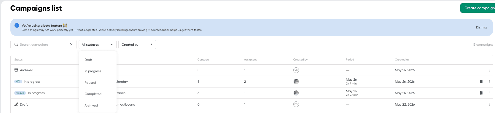 Image showing statuses