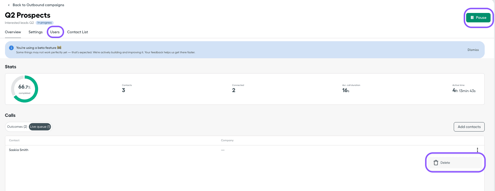 Image showing how to manage campaign