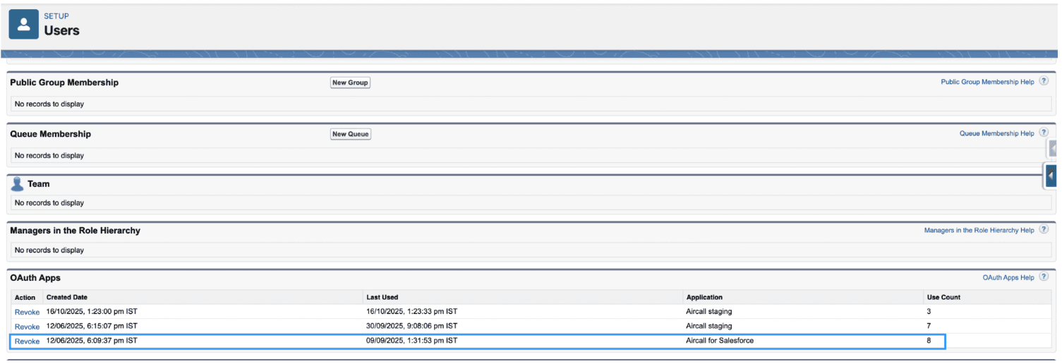 Revoking access from salesforce