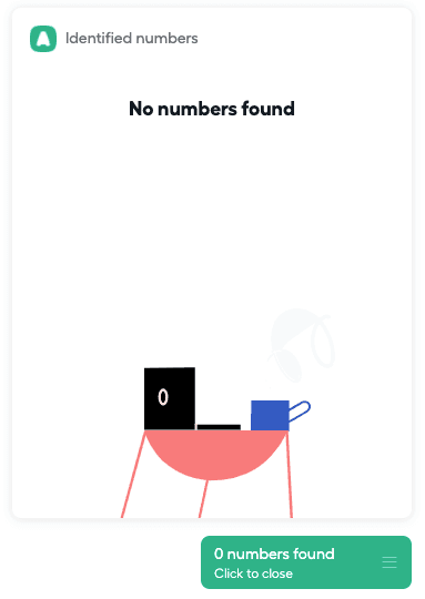 Immagine che mostra l'estensione con i Numeri identificati