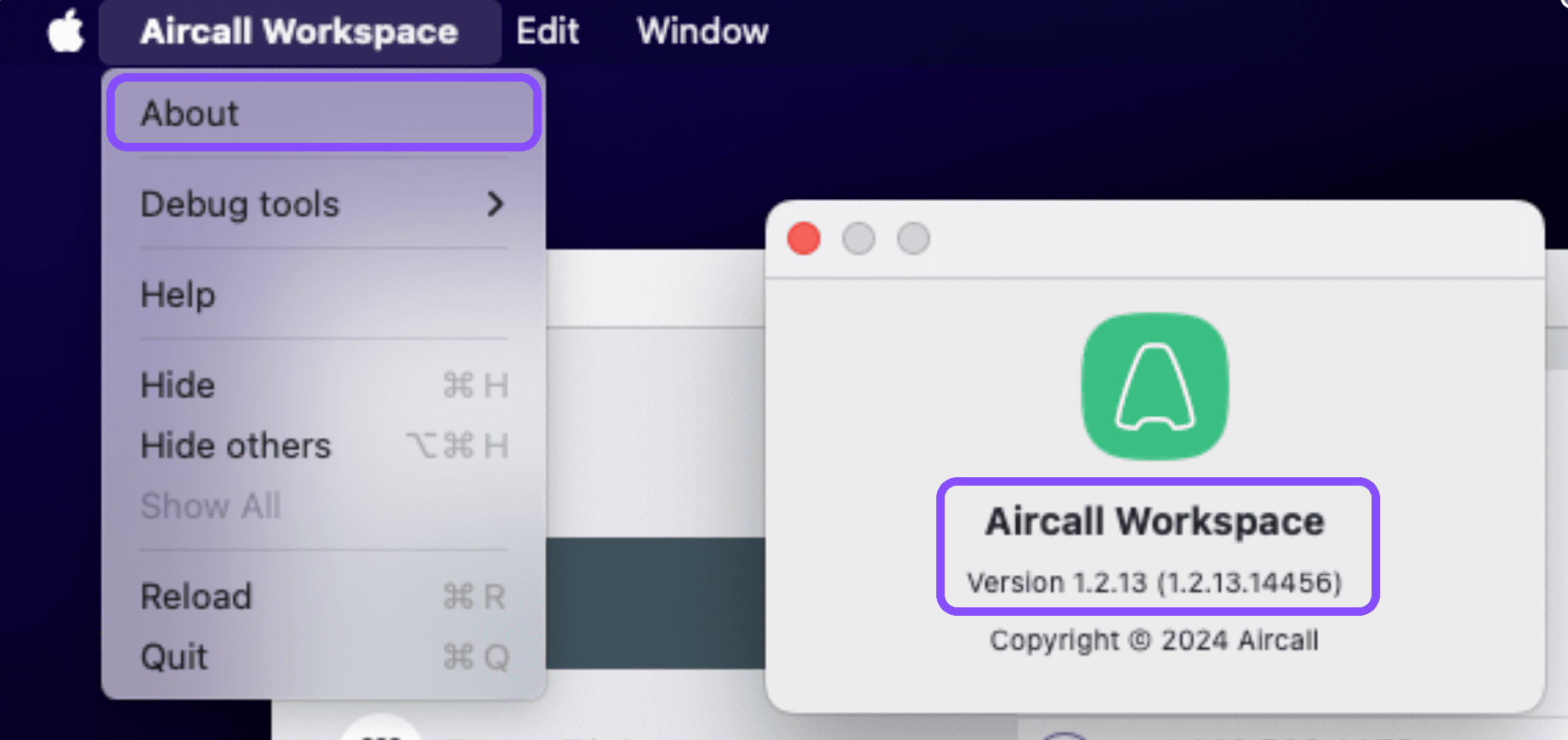Immagine che mostra come effettuare la verifica in MacOs