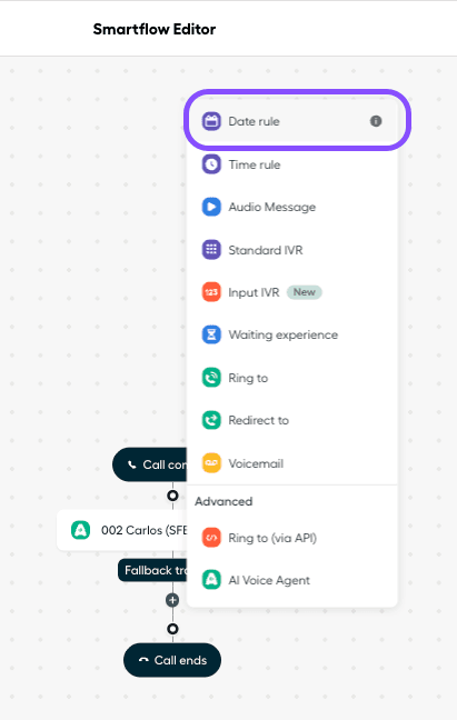 Date rule widget