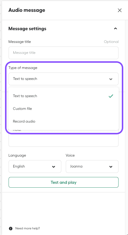 Immagine che mostra 3 tipi di messaggi