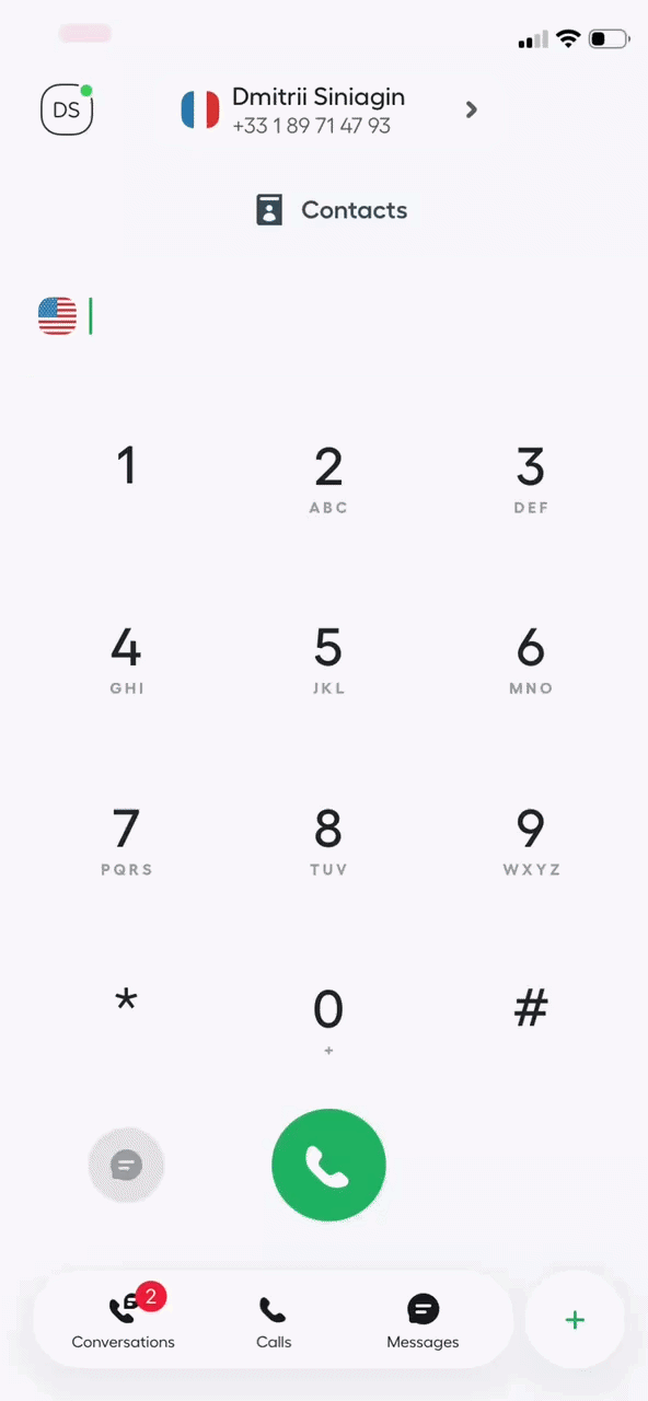 gif showing how to activate local presence on mobile