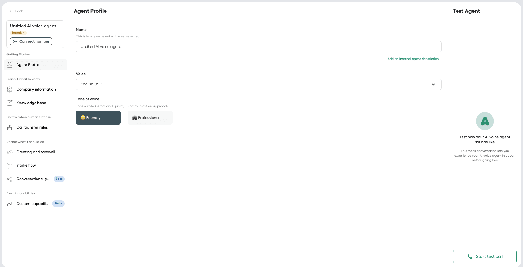 Immagine della finestra di configurazione