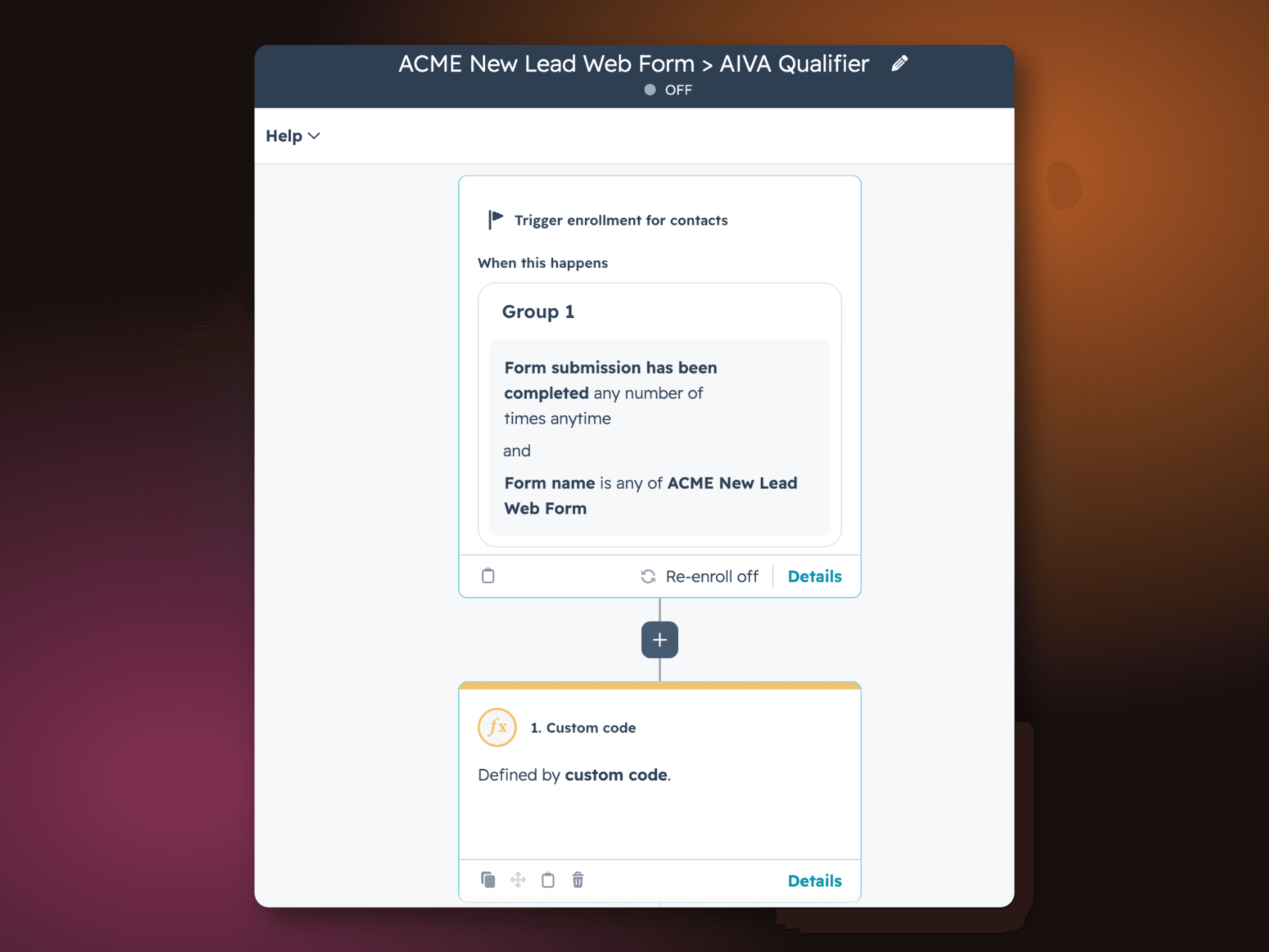 Completed workflow