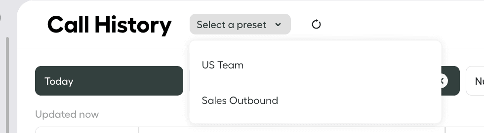 Select a preset