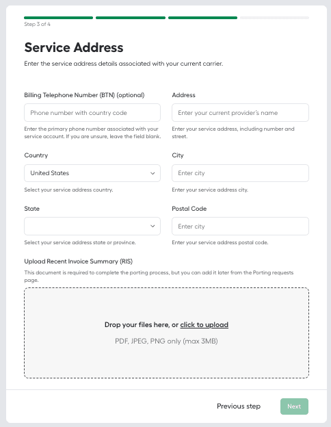 porting service address.png
