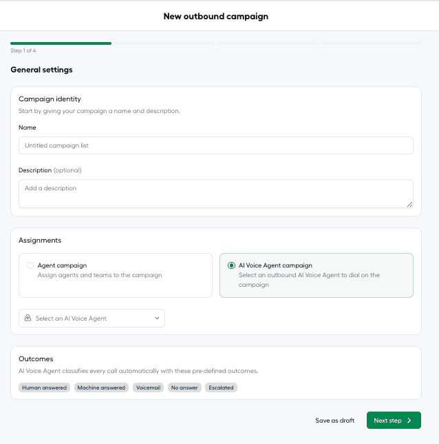 General settings