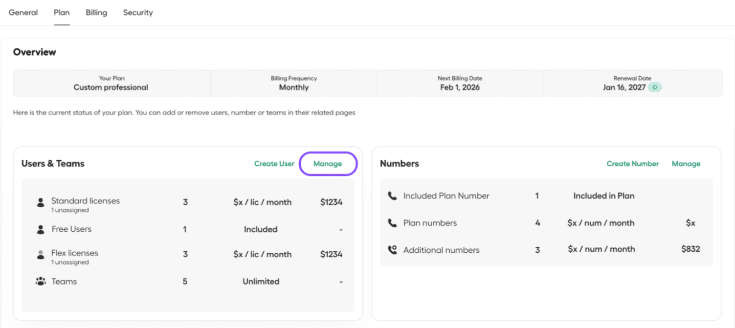 Manage users and teams