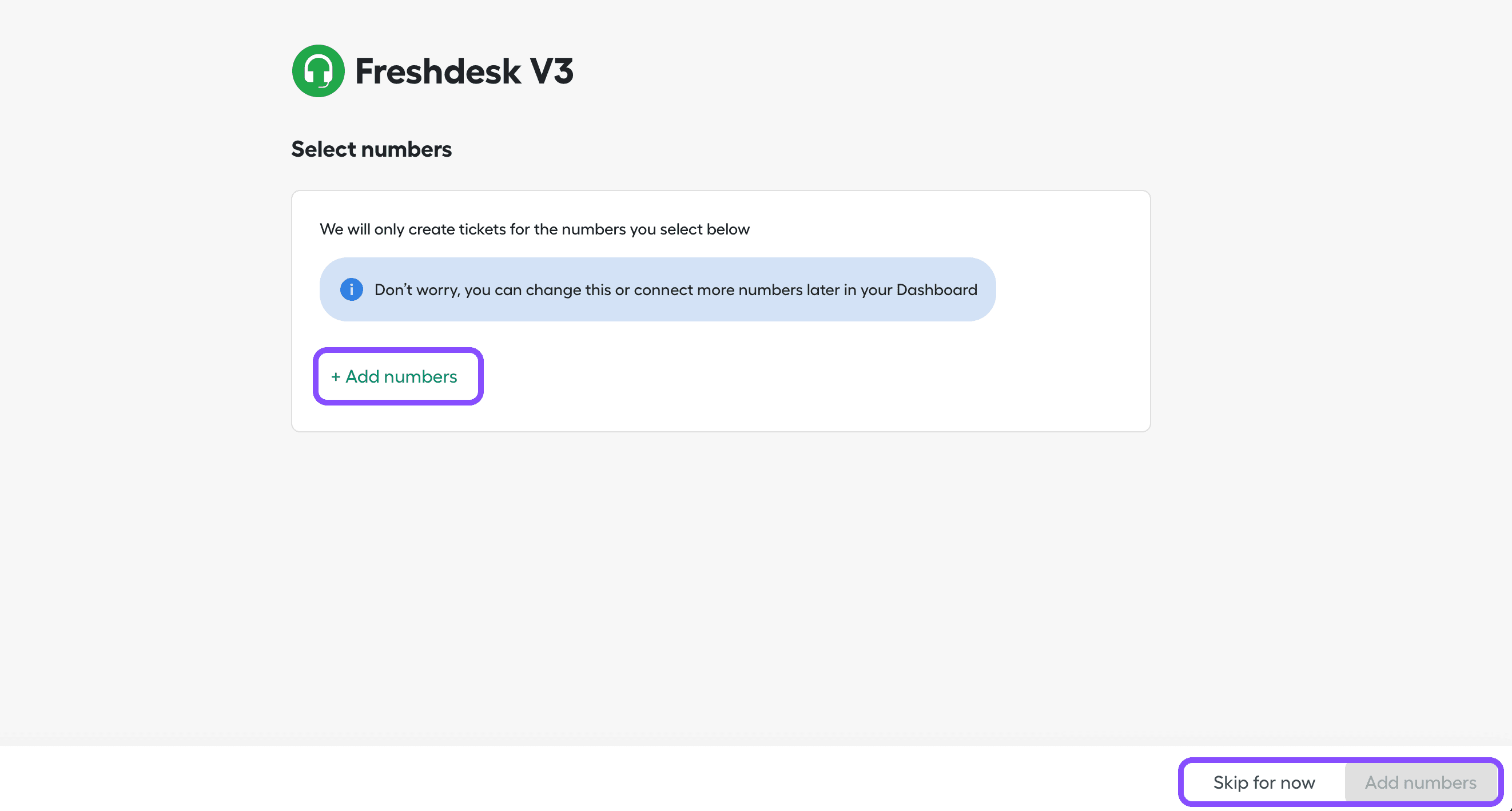 Add numbers view