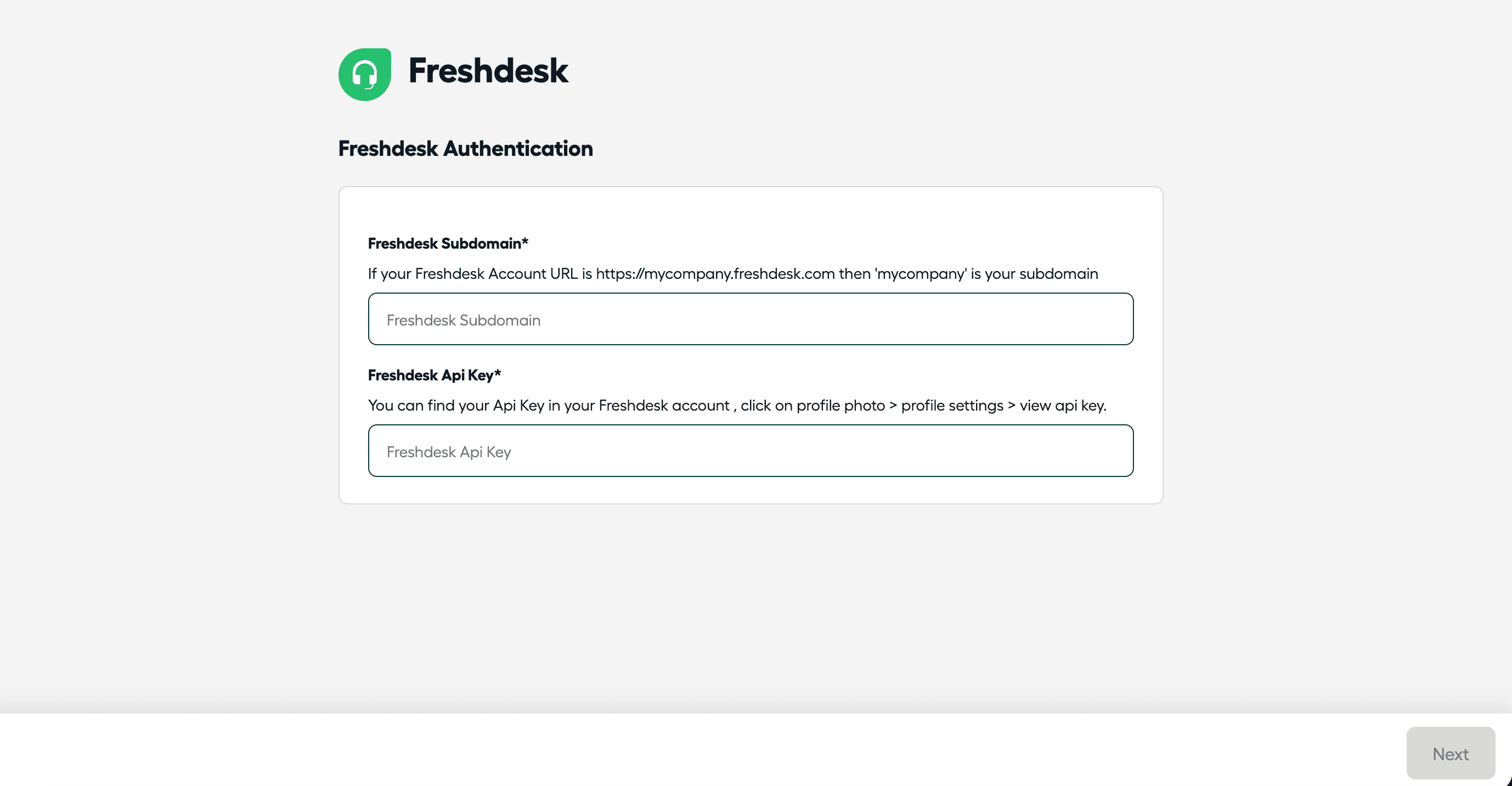 Freshdesk authentication