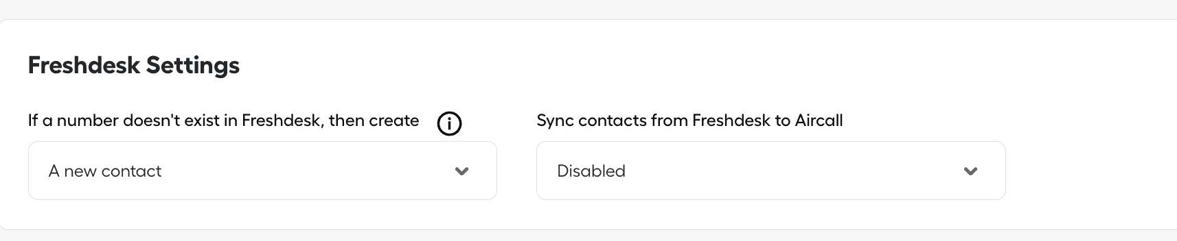 Freshdesk settings