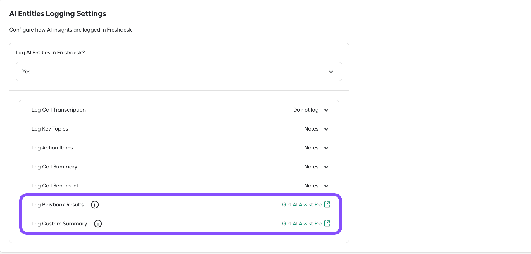 What customer only has AI Assist and not Assist pro see